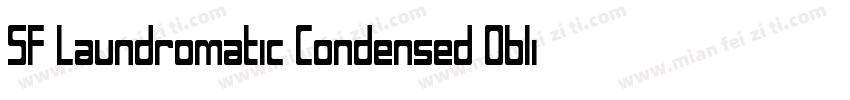 SF Laundromatic Condensed Oblique字体转换